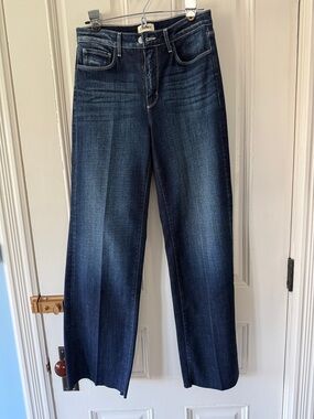 L'AGENCE Dark Indigo Wide Leg Jeans